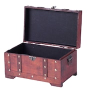 VINTIQUEWISE Antique Style Wooden Small Trunk QI003001
